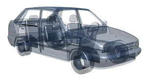 ابگير بيروني در عقب راست پرايد